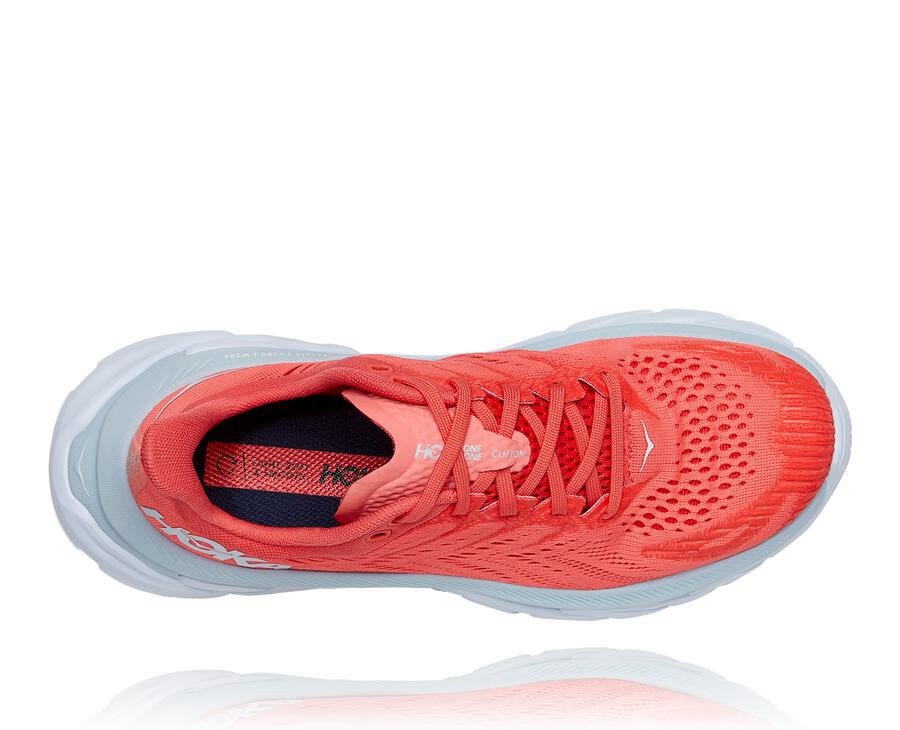 Zapatillas Running Hoka One One Mujer - Clifton Edge - Rojas/Blancas - EZP964317